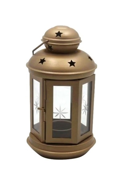 rexa فانوس رمضان ذهبي/شفاف