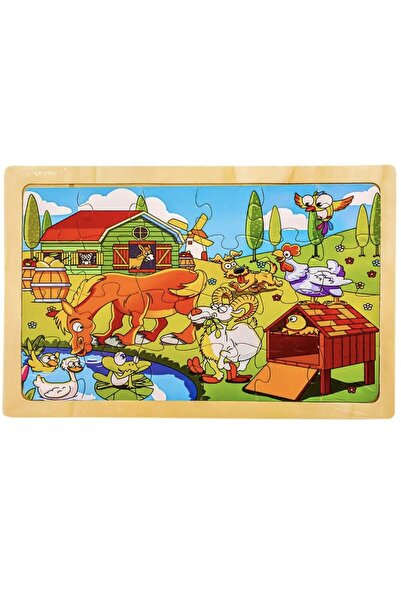 OEM Educational Wooden Puzzle, 24 Pieces, Farm Animals Theme