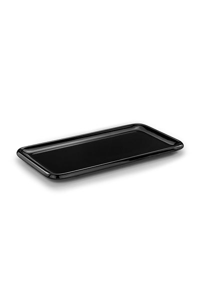 Tria Unbreakable 1/3 Open Buffet Tray 2 Pieces 17,6X32,5 cm Black Tr532B