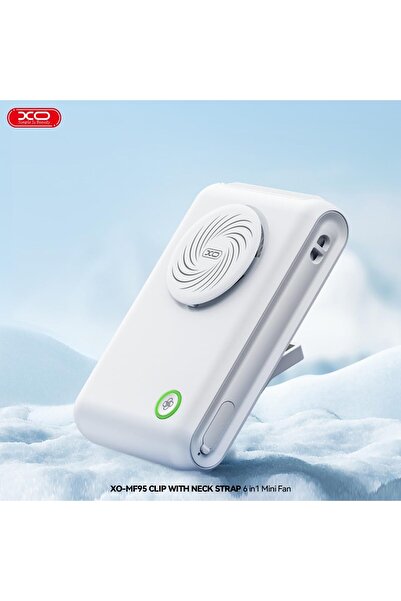 Xo 6in1 Taşınabilir Mini Fan – 2000mAh, Klipsli, 9 Saat Çalışma, 3 Hız Modu, ...