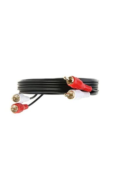 OEM Cablu audio 2-RCA mascul la 2-RCA mascul, lungime 10 m, negru