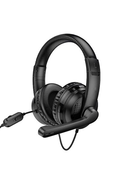 GERICOM Căști de gaming cu fir, supraauriculare, cu microfon, mufă jack 3,5 m...