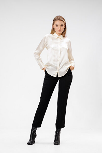 RVL Cream satin viscose shirt