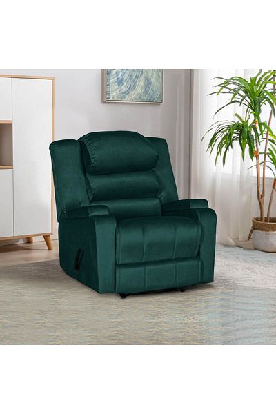 Lazy Vibes Reflex Comfort - Practical Velvet Recliner Chair with Storage Box | Rocking