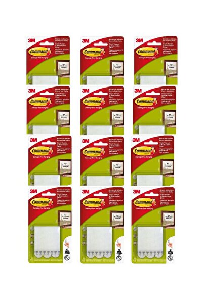 3M Command 17201 Orta Boy Cırt Bant x 12 Adet