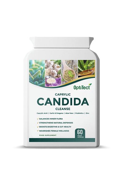 OptiTect Caprylic Candida Cleanse, 60 Veggie Capsules, Strengthens Natural Defenses