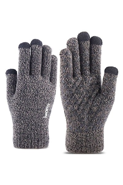 Iwarm unisex touchscreen gloves, wool, one size, gray