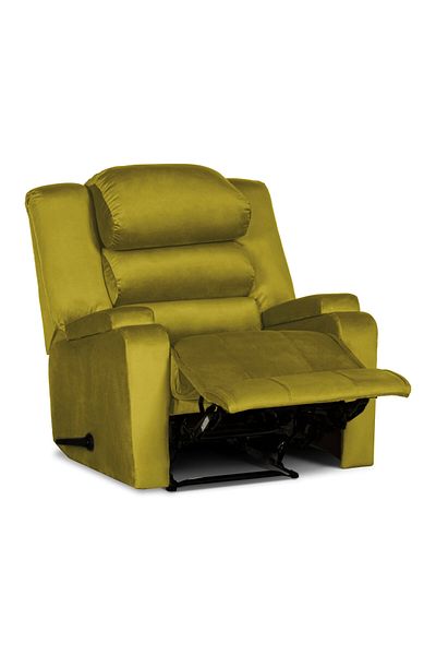Lazy Vibes Reflex Comfort - Practical Velvet Recliner Chair with Storage Box | Rocking