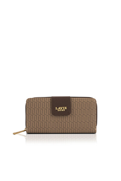 Lavie Luxe Mono Mia25 Women's Bifold Zip Wallet (Choco)