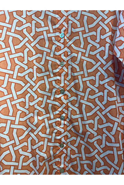 Çeşme Home 100% Cotton Pocket Shirt Dress Casual Oversize Cut Summer & Spring Buttoned Tunic