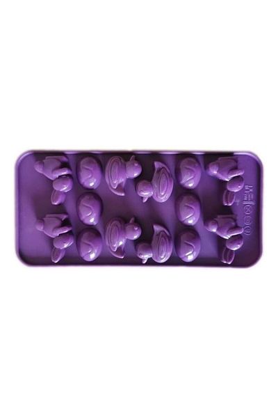 Generic Silicone Easter Chocolate Mould – Duck & Bunny Shapes, Purple