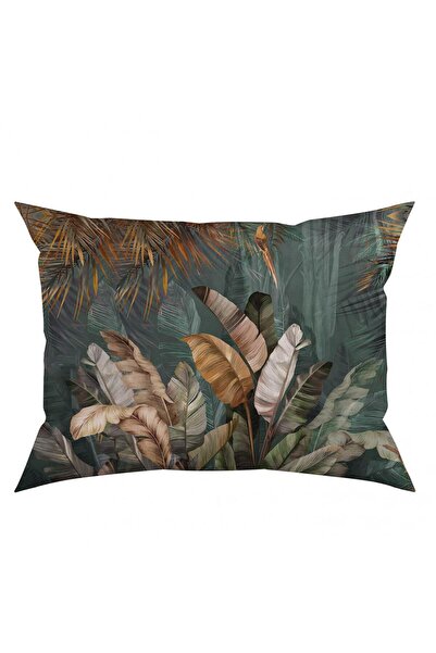 Adawall Tropical Leaves Pillow/Cushion (Filler Bead Fiber, Nation. Washing and Fading Certificate)