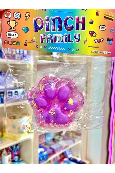 Wisevelya Medium Size Purple Glitter Paw Squishy