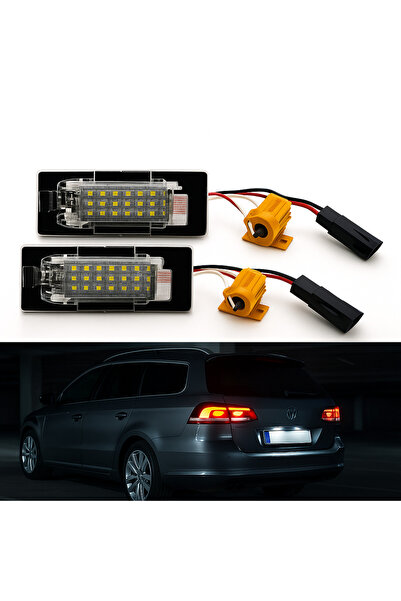 AUTOREY Set de 2 lumini LED pentru plăcuța de înmatriculare pentru VW Golf, P...