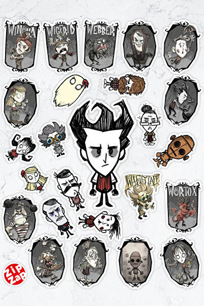 ZipZap مجموعة ملصقات لاصقة من Dont Starve لألعاب الفيديو والهاتف المحمول والك...