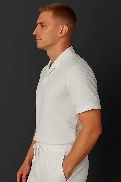 dwnwear Wrapped Crinkle Fabric Summer Lycra Unisex Women Men Short Sleeve T-Shirt Sweatpants Set