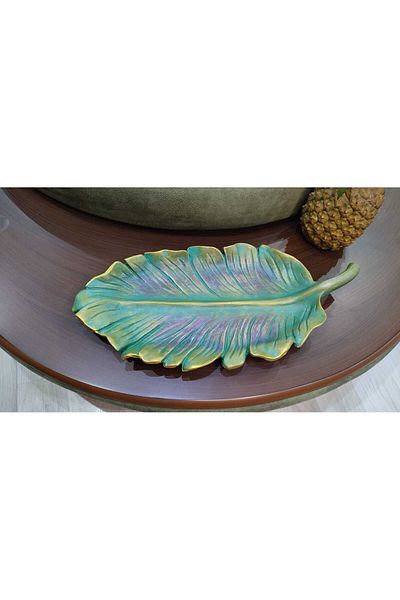 Gardenya Tropical Leaf Plate (Polyester 35 Cm- 16 cm)