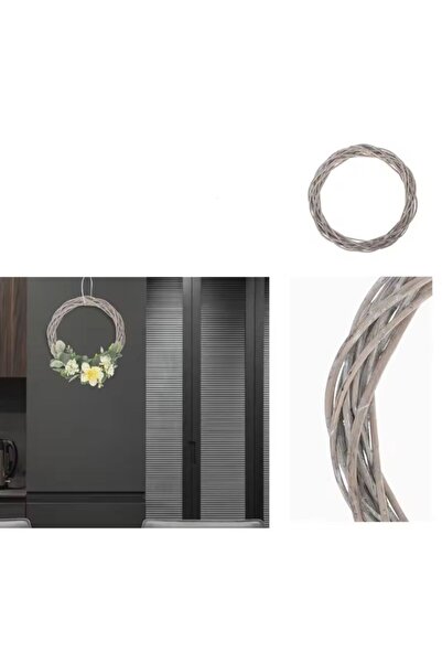 iğne izi Bambu Kapı Çelengi, Kapı süsü, Kapı süsü yapımı, Kendin Yap Kapı Süsü, Gri, 30 Cm