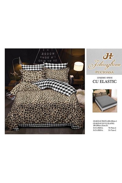 FIONNA.RO Fine Bed Linen With Elastic - Animal Print