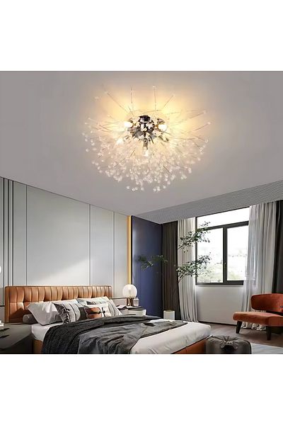 Alista Home Candelabru Cristal RONDO Vivace, 8 x G9, Diametru 60 cm, Argintiu Lucios