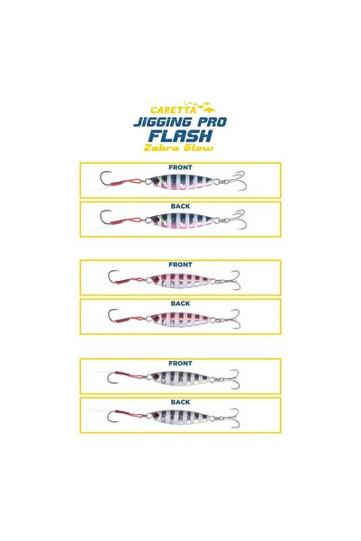 Caretta Jigging Pro Flash Zebra Glow Jig Yem