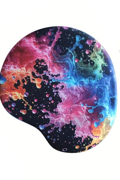 usin Oval Colored Foams Patterned Wrist Supported Anti-Slip Base Computer Notebook Mouse Pad -Mausa Pad
