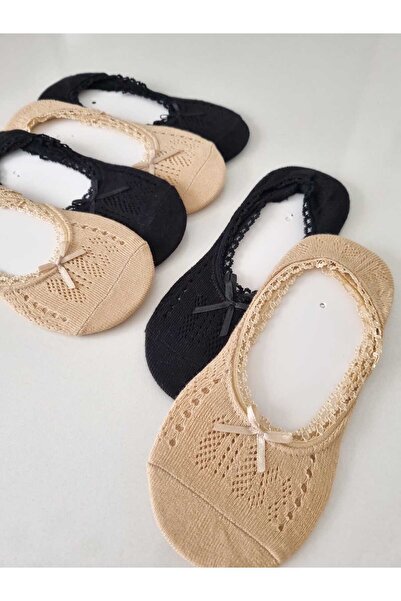 Moonys Socks Collection Lace Detailed Women's Ballerina Women's Socks Set of ...