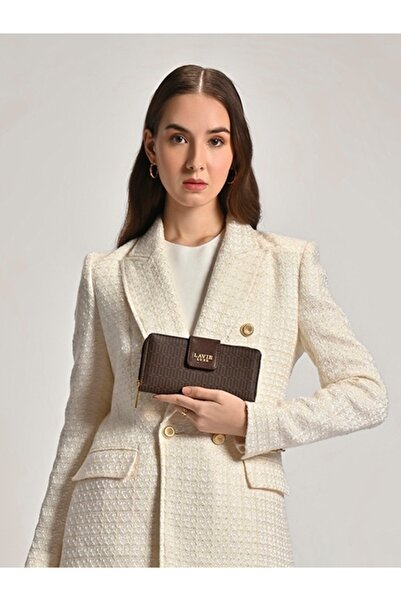 Lavie Luxe Mono Mia25 Women's Bifold Zip Wallet (Coffee)