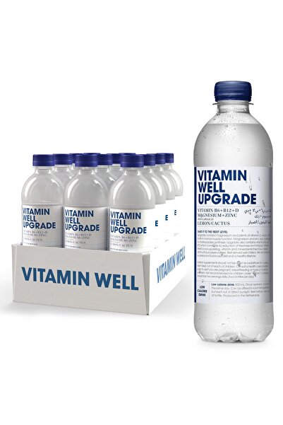 Vitamin well ترقية الليمون/الصبار فيتامين ب12 + د المغنيسيوم + الزنك (ترقية فولكس فاجن 500 مل، عبوة من 12 قطعة)