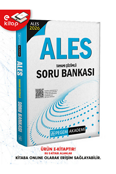 Pegem Akademi Yayıncılık 2026 ALES Tamamı Çözümlü E-Soru Bankası