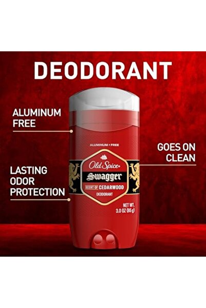 Old Spice Aluminum-Free Deodorant for Men, Swagger Scent, Pack of Two, 3 Ounce Each