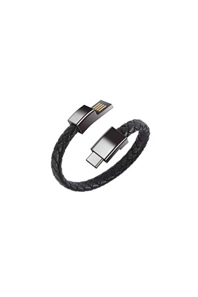 TENPLUS سوار معصم و كيبل C-USB - جلد يتميز بالمرونة والمتانة لنقل البيانات تص...