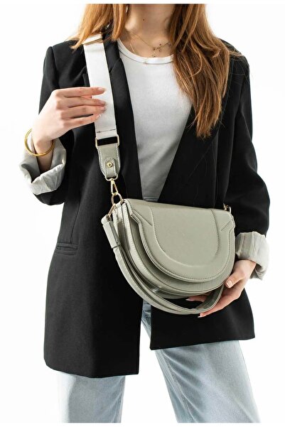 Çanta Trend Women's Green Hand and Shoulder Bag