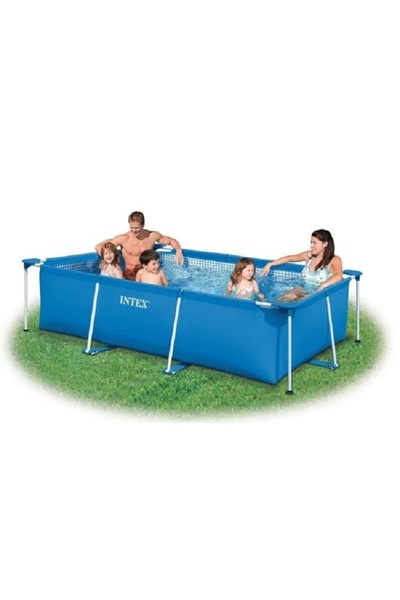 Intex Rectangular Frame Pool - 260x160x65cm Blue Above Ground Swimming Pool