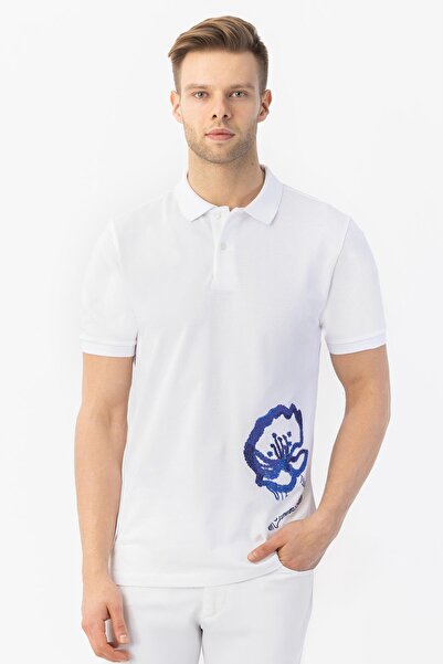 Sabri Özel Polo Neck Men's T-Shirt White