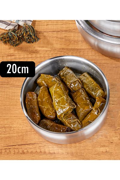 Stell&More Steel Salad Bowl Stew Model - 20cm