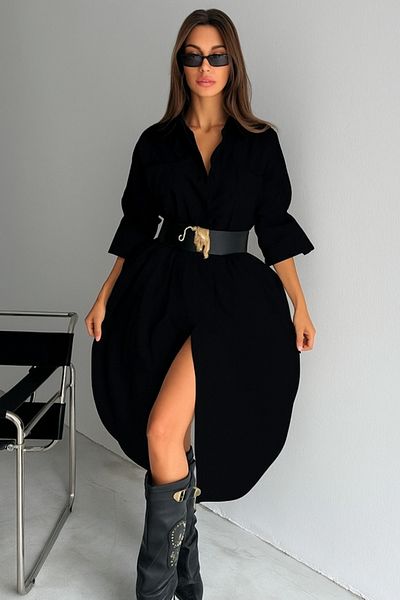 Suzi 100% Cotton Truvakar Sleeve Shirt Dress Cr1362