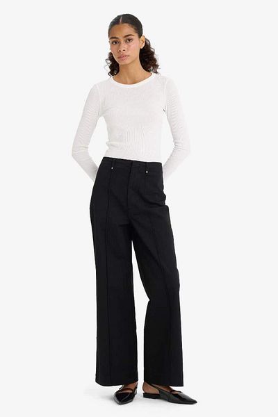 DeFacto New Season Wide Leg Pocket High Waist Gabardine Trousers