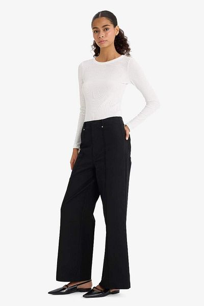 DeFacto New Season Wide Leg Pocket High Waist Gabardine Trousers