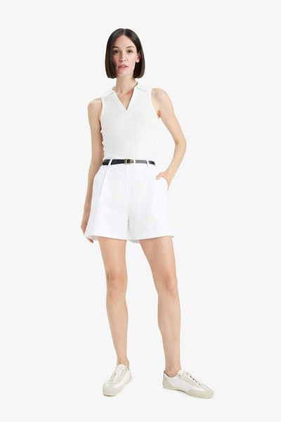 DeFacto Noul sezon Slim Fit Tricou cu guler polo Ribana