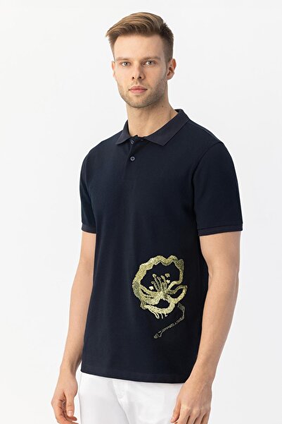 Sabri Özel Polo Yaka Erkek T-Shirt Lacivert
