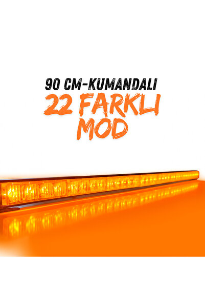 Oto Çizgi Tepe LED Bar Led Off Road 12-24V 90CM Turuncu