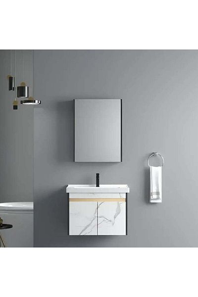 Alista Home Bath Furniture Set 61 x 48 cm 3 Pieces White