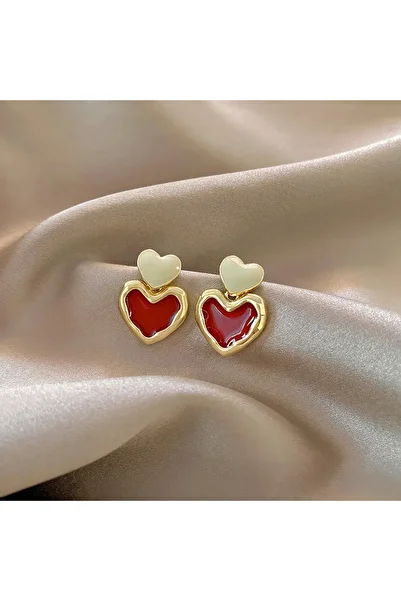 lor Small Earrings with Heart Design