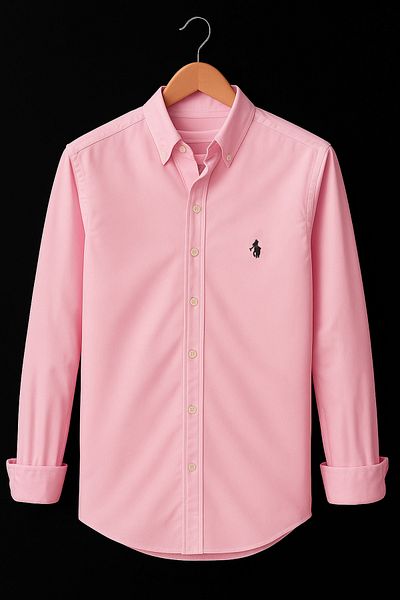 YNGMENCLASS Italian Cut Collar Buttoned Lycra Oxford Fabric Textured Shirt