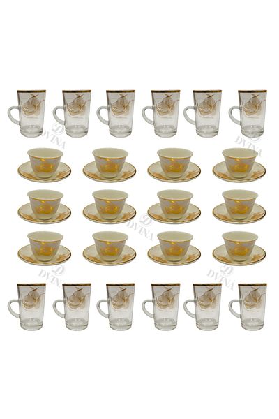 DVINA 36-piece coffee cup and tea set with saucers