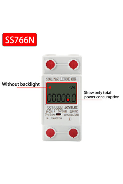 Choice10 لا يوجد ضوء JOYELEC عداد الطاقة الرقمي أحادي الطور إعادة الضبط صفر كيلوواط ساعة الجهد التيار استهلاك الطاقة