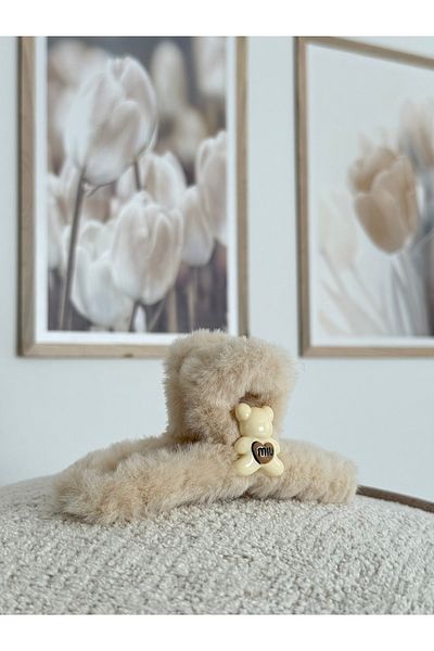 XUPING JEWELRY Large size plush clothespin with teddy bear figure.