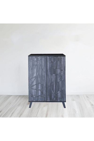 DEC22 Modern shoe rack, distinctive design, size 80 cm