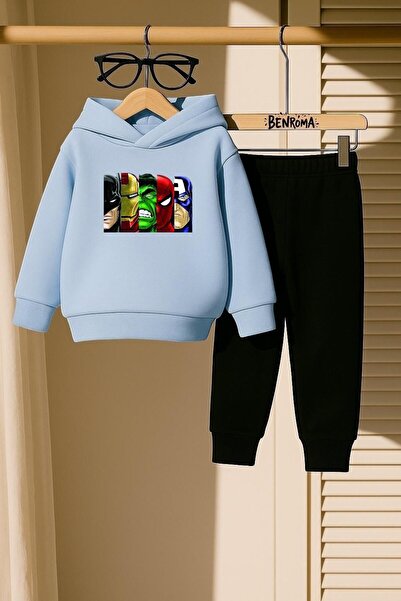 DM DOLCE MORE طقم رياضي للأطفال بطبعة مارفل 3 خيوط